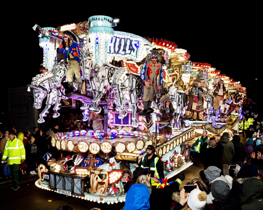 Gremlins-themed float at the Bridgwater Carnival.