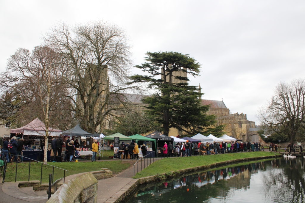 Wells Christmas Market on the Bishop's Palace Green