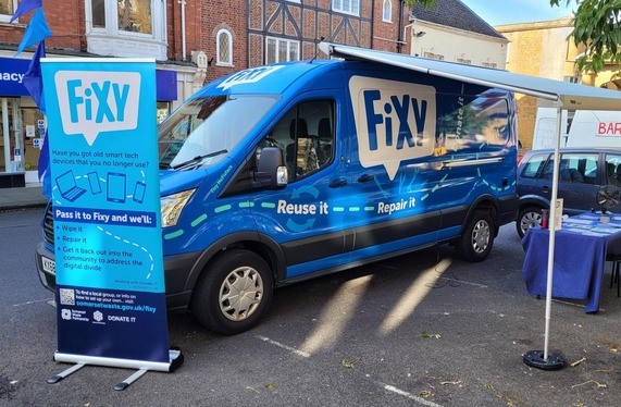 Fixy Van set up at event
