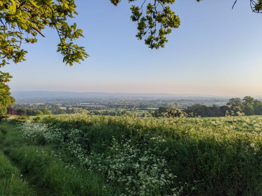 Landscape view of Somerset countryside