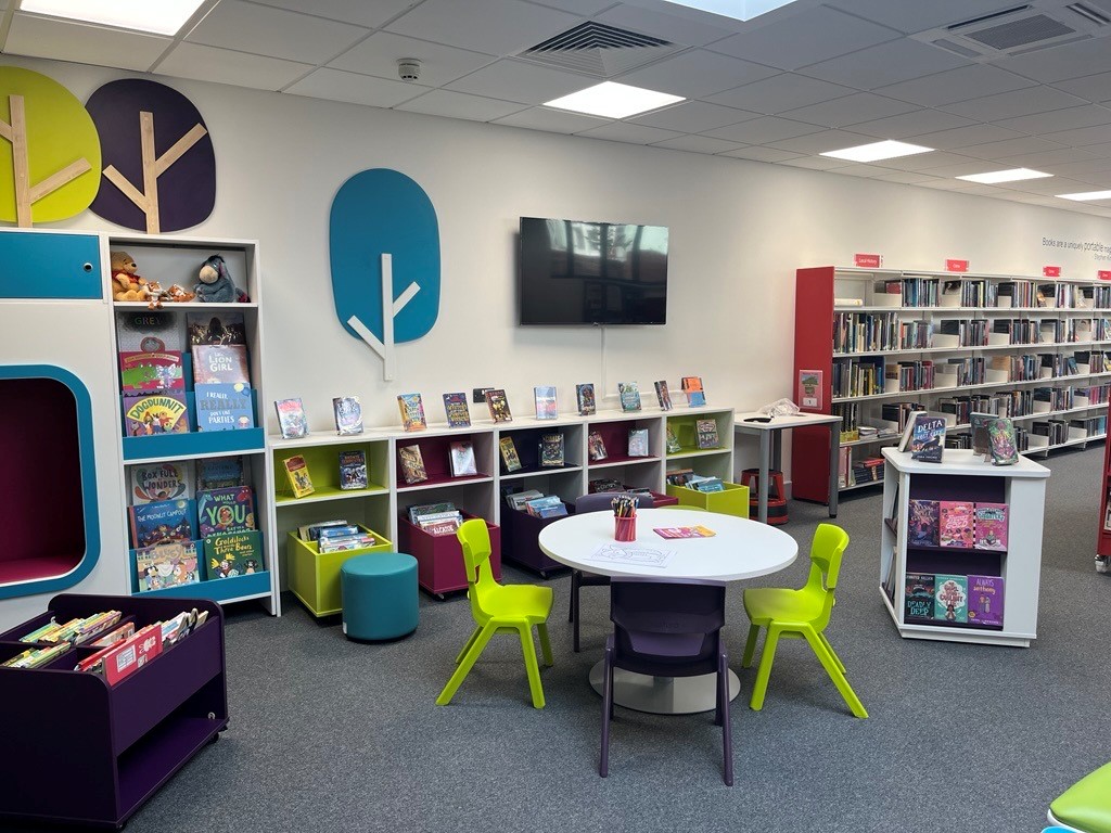 An internal view of the children's area at the new refurbished Wellington Library