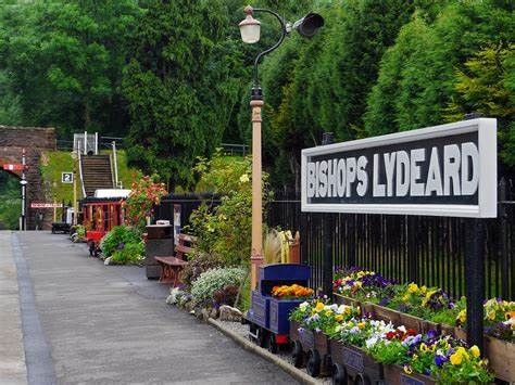 A view of the platform at Bishops Lydeard Railway station