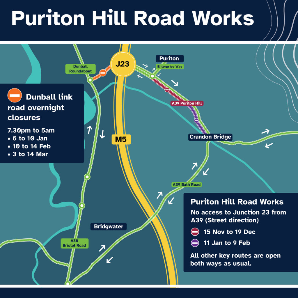 A map detailing the traffic restrictions needed to carry out essential work.