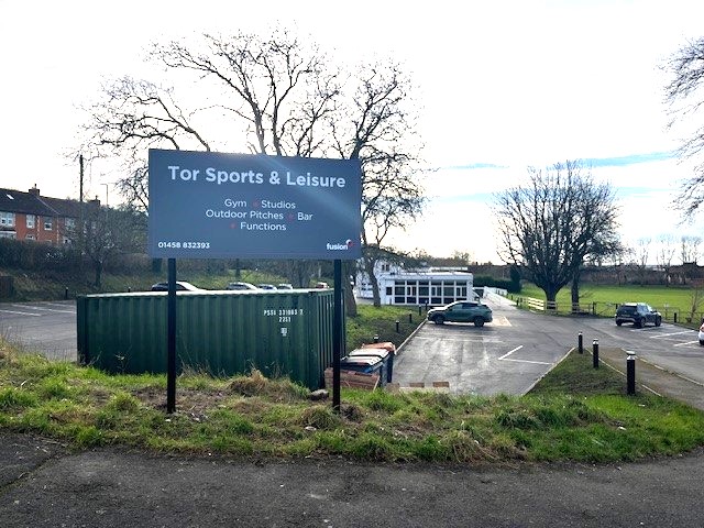 View of Tor Leisure centre as you approach the entrance to the car park.