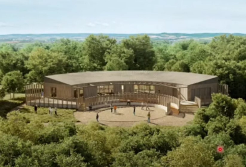 An artist's impression of the new visitor centre planned for Ham Hill.