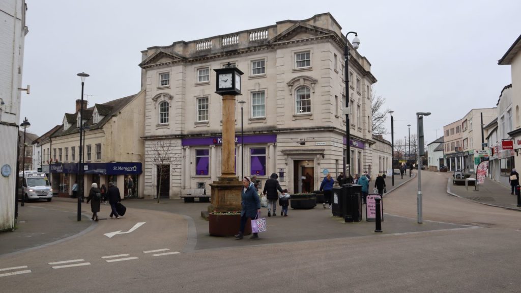 Clock Tower in Yeovil High Street